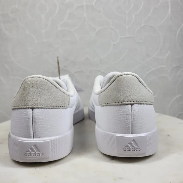 Adidas VL Court 3.0 Skate Sneakers Size 7 White Gold Leather Casual Everyday NEW - Image 5
