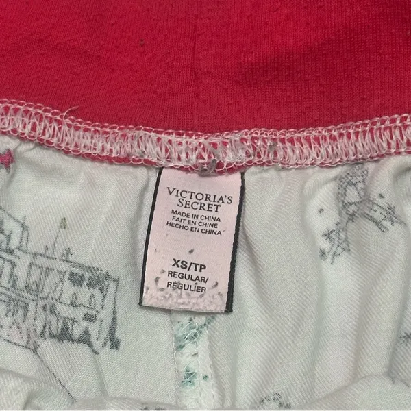 Victoria's Secret Women’s Pajama Bottoms with Pink and White XS - Image 3