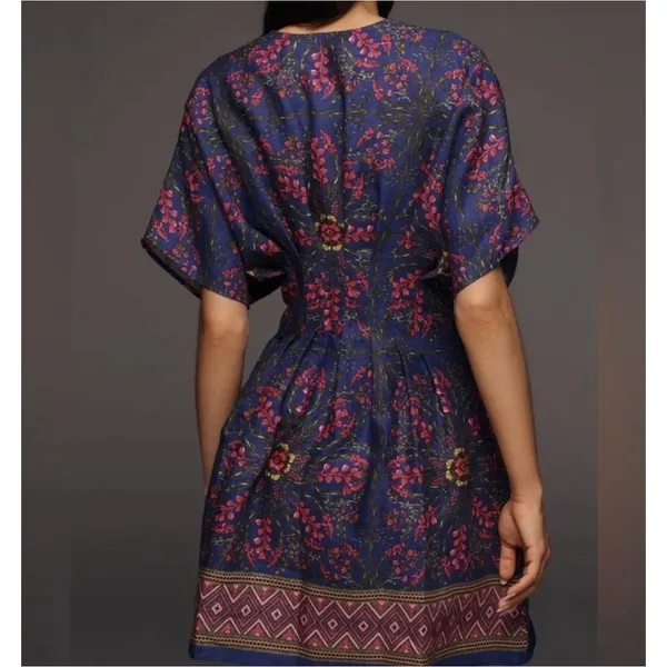 Anthropologie Tobie Mini Shirt dress By Exquise Womens Sm Floral Boho - Image 2