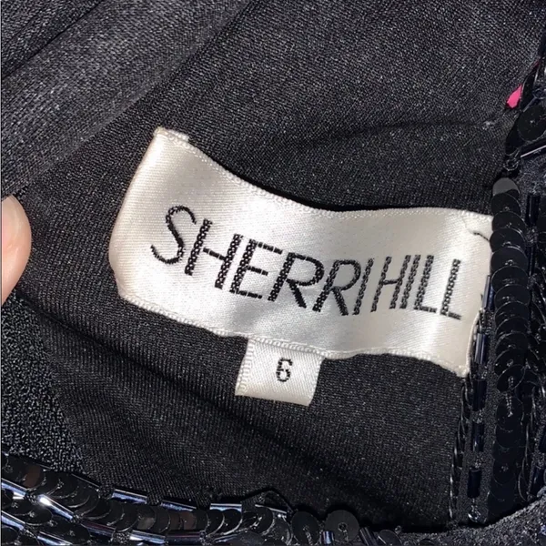 Sherri Hill Style 51662 High Slit Two Piece Sequin Dress Size 6 - Image 7