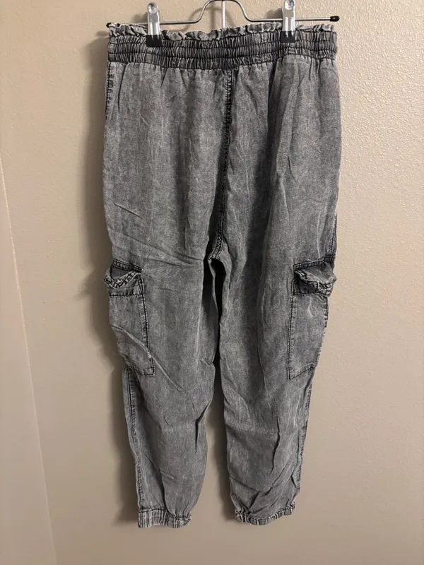 Bohme Stone Washed Black Chambray Pants - Image 3