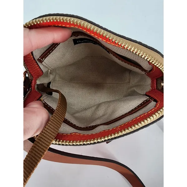 Dooney & Bourke Red Pebbled Leather Mini Crossbody Bag - Image 15