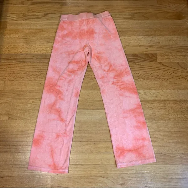 Juicy Couture Gela Pam Velour Citrus Cooler Terry Fashion Pants Coral Women's 12 - Image 7