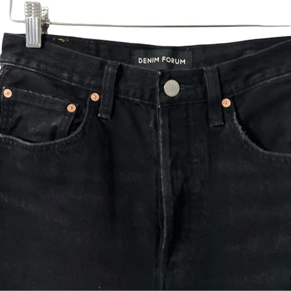 ARITZIA Denim Forum The Bonet High Rise Loose Black Ripped Destroyed Jeans - Image 3
