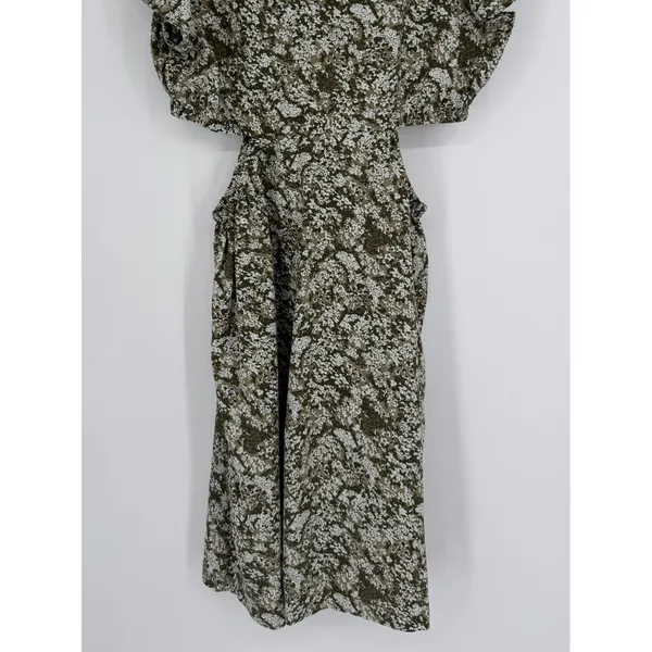 Rails Nyla Olive Vine Cut Out‎ Mini Dress Medium Green Floral Boho Summer Cotton - Image 9