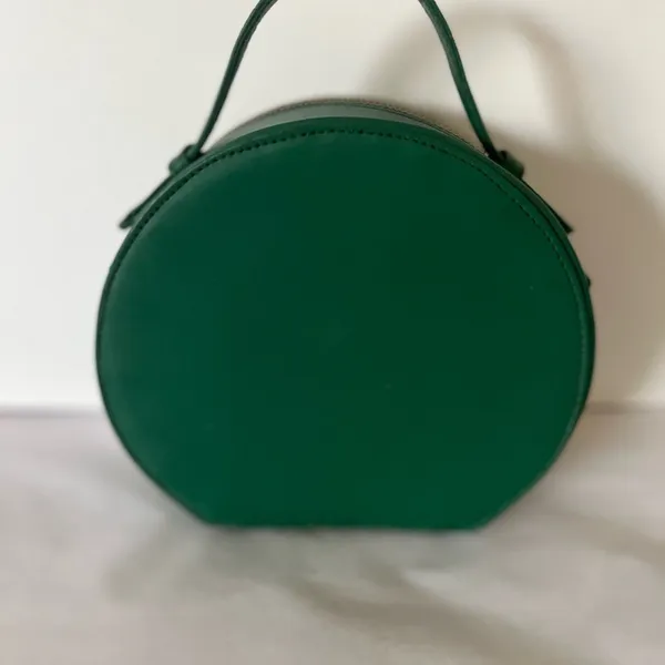 Breakfast Friend Green Designer Circle Bag with Colorful Graphics - Image 4