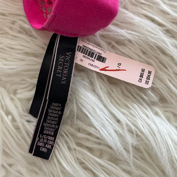 Victoria's Secret Very Sexy Fishnet Open-Cup Low-Cut Demi Bra Pink Size Large - Image 12