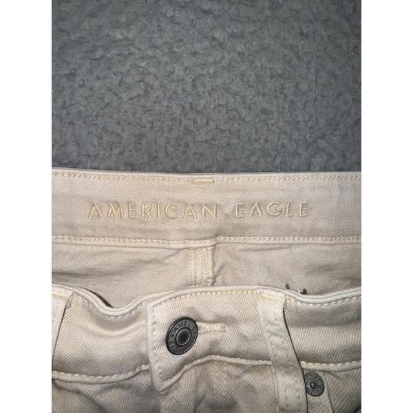 American Eagle Jeans Women‎ 4 Mom Straight Leg Cream Minimalist Academia Neutral - Image 6