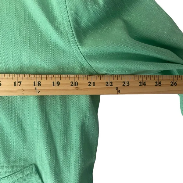 Denim & CO Women's Size Medium Kelly Green Western Chore Coat‎ Jacket - Image 7