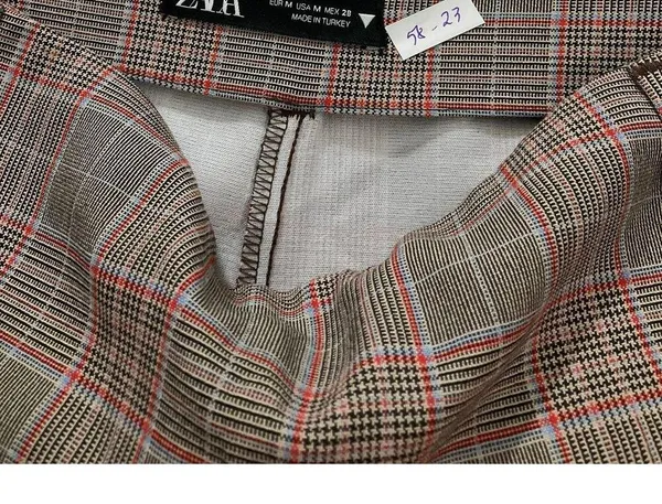 Zara Multicolor Plaid Skort Women Size Medium | 58-23 - Image 4
