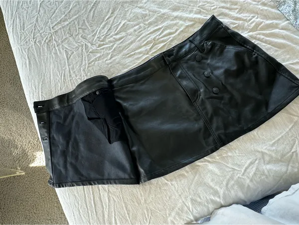 Free People Leather Skort - Image 3