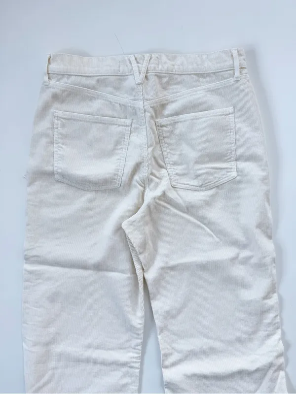 Veronica Beard Taylor High Waist Crop Wide Leg Corduroy Pants size 32 - Image 8