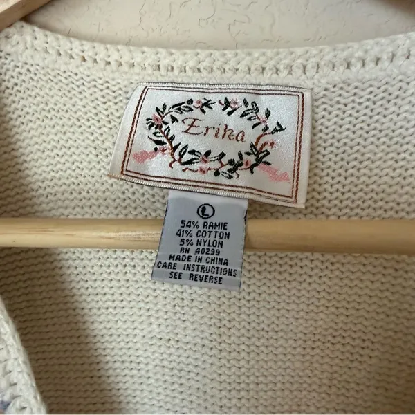 Erika Pastel Knit Sweater Vest – Size Large - Image 3