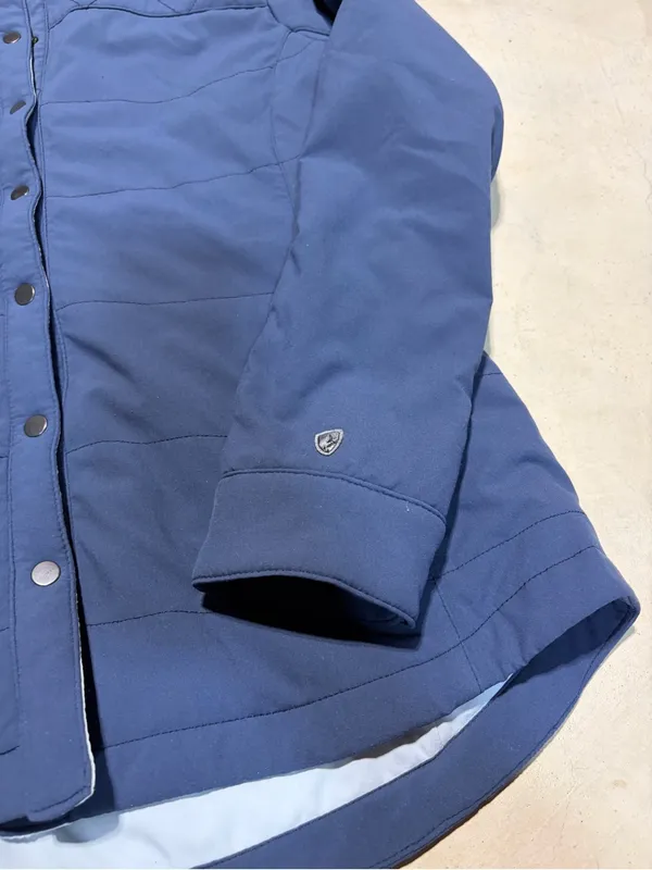 Kuhl aurora shirtjak Navy Blue Quilted Snap-Front Jacket medium - Image 4