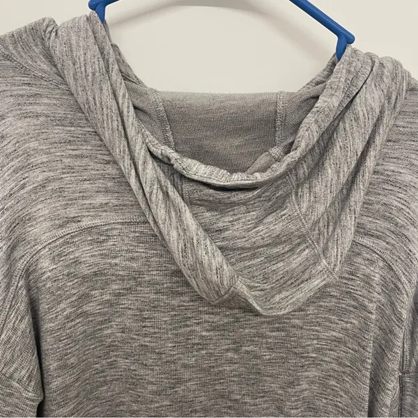 Athleta Heathered Grey Lightweight Hooded Sweatshirt - Image 7