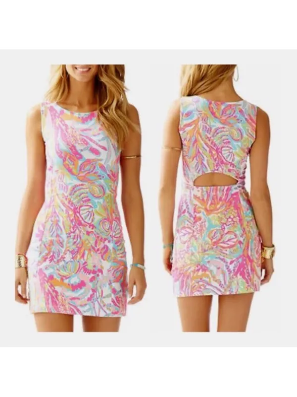 LILLY PULITZER Whiting Shift Mini Dress in Scuba To Cuba - Image 2