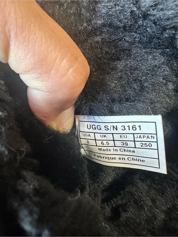 Women's UGG Australia Classic Short Cosmos Black Sequin Boots Size - Image 7