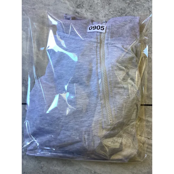 Three Dots Women Heather Gray Quarter Zip Fleece Sweatshirt Pullover Size M - Image 9