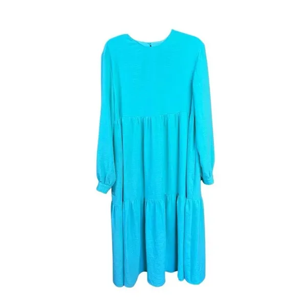 Shi Turquoise Balloon Dress Sz M NWT - Image 2