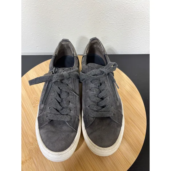 Paul Green Toby Low Top Sneakers Women's 5 Charcoal Grey Suede Metallic‎ Shoes - Image 10
