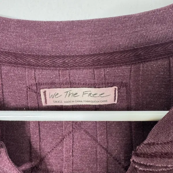 Free People We the Free In the Mix Ribbed Henley Large Buttons Comfy Casual S - Image 3