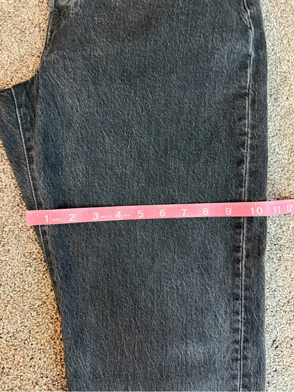 Levi’s 501 Curve Black Straight Leg Button Fly Jeans W29 L32 Faded Wash - Image 10