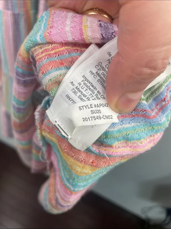 J. Crew Original Beach Wear Pastel Multicolor Striped Tiered below knee Dress - Image 14