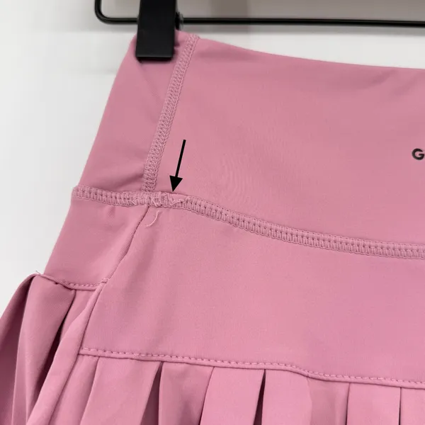 Gold Hinge Pleated Tennis Skirt Skort Dusty Pink Women XS Pickleball Preppy - Image 5