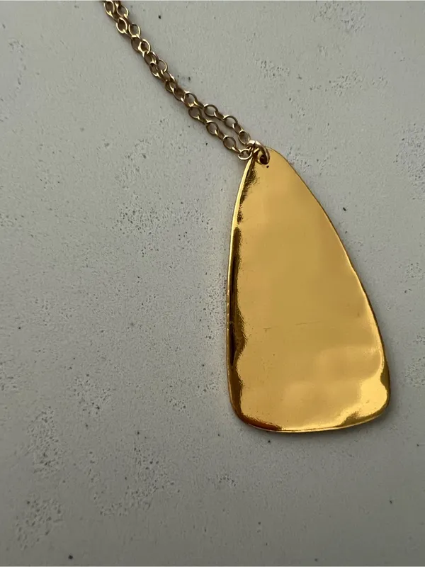 Gorjana Gold long hammered Necklace - Image 6