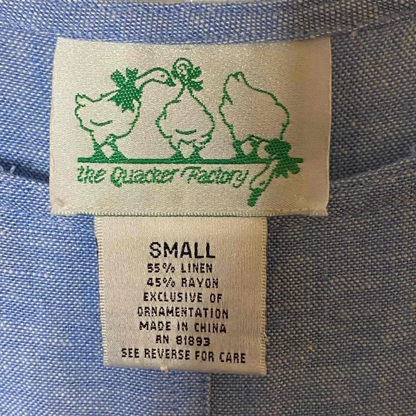 Quacker Factory Womens Blue Sleeveless Long Denim Star‎ Dress Size S - Image 7