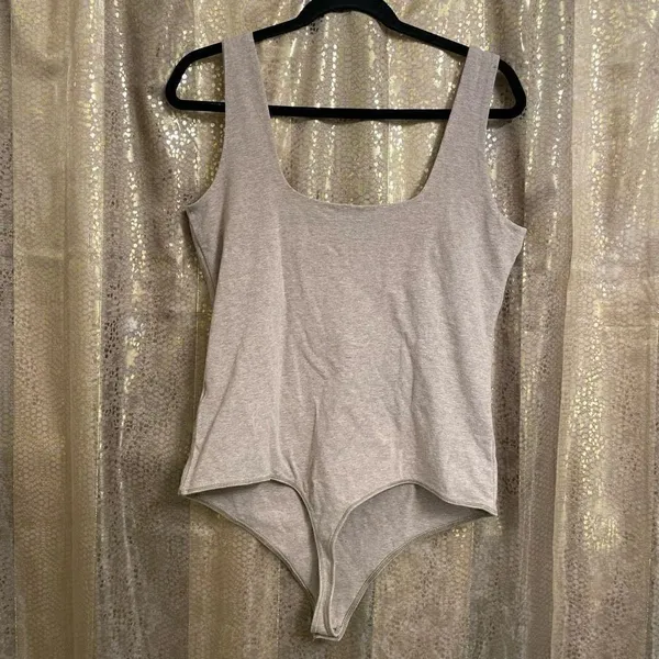 Abercrombie & Fitch Brown Cotton Seamless Fabric Tank Bodysuit, XXL - Image 2