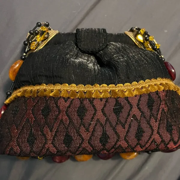 Mary Frances Designer Beaded Purse Handbag Shoulder Bag Tassel Fringe - Image 8