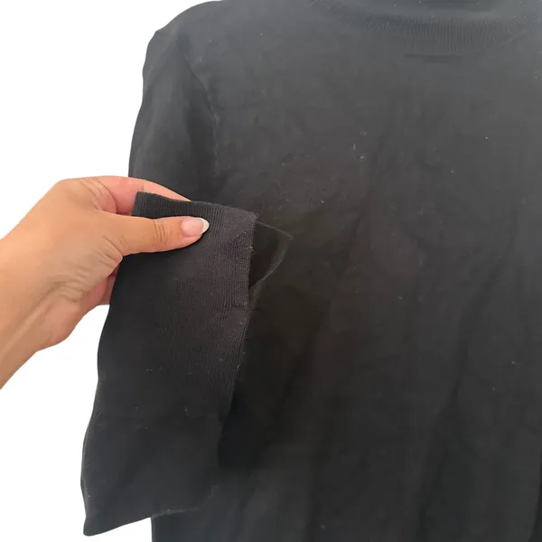 ZARA Mockneck Basic Knit‎ Sweater Black Sz Large - Image 2