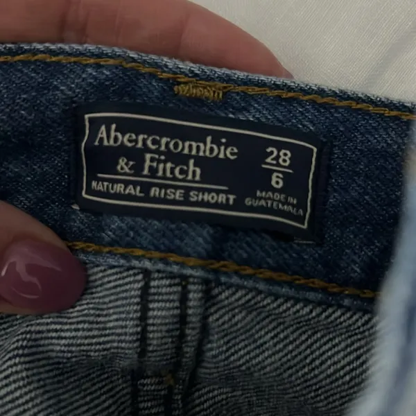 Abercrombie & Fitch Dark Blue Denim Jean Shorts - Image 5