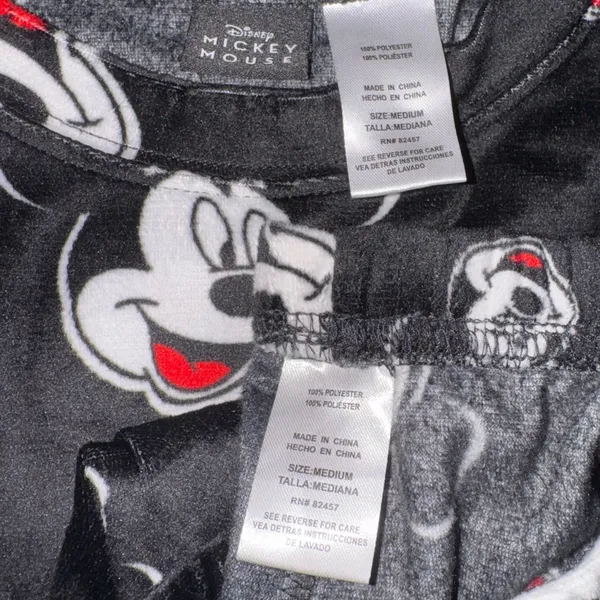 Disney Black Mickey Mouse Pajama Set with White and Red Accents for women - Image 2