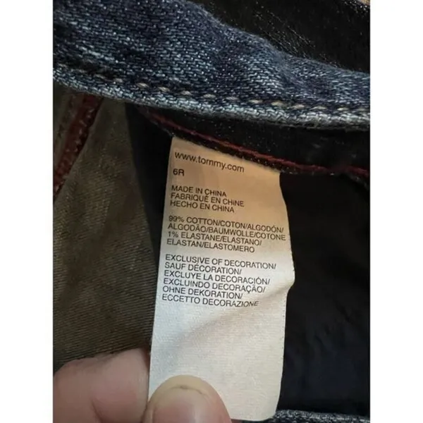 Tommy Hilfiger Classic Boot Cut Dark Wash Denim Jeans Size 6R‎ - Image 3