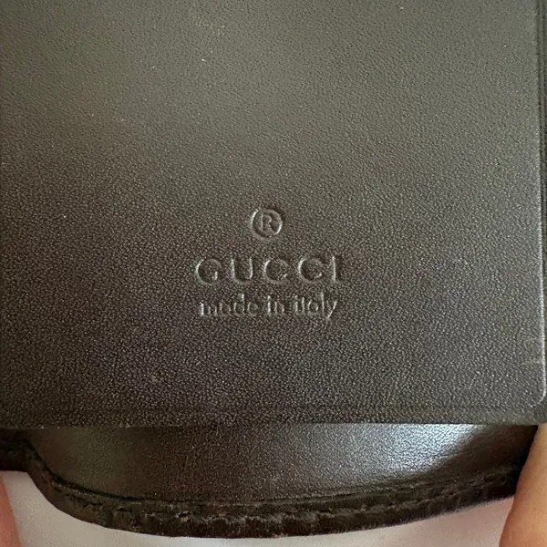 Gucci Vintage Web Stripe 6 Hook Key Case Brown Leather Made In‎ Italy - Image 4