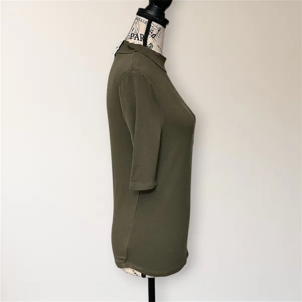 Articles of Society‎ S Military Green Mock Neck Pocket Top Minimalist Travel NWT - Image 3