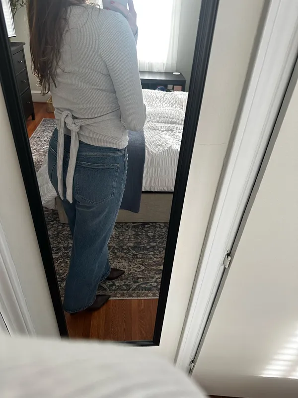 Grey Wrap Sweater Express - Image 4