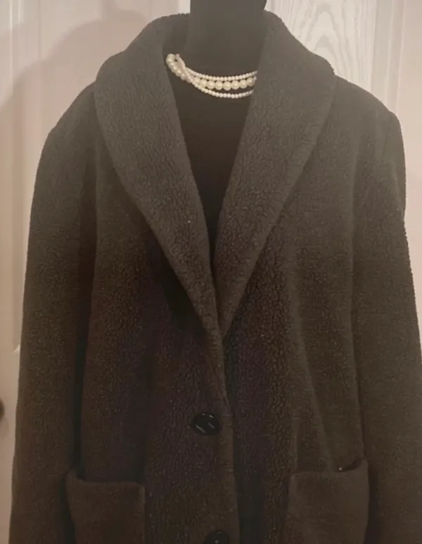 Black teddy fall fleece coat Size M - Image 2