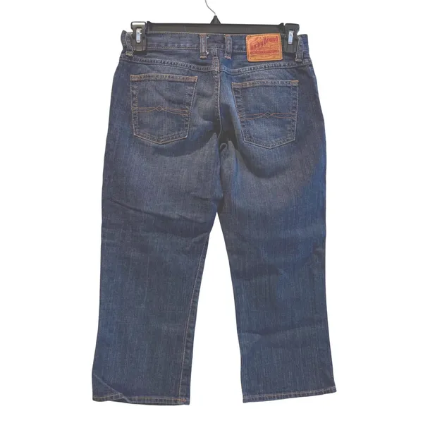 Lucky Brand Classic Fit Crop Jeans Womens 28 Medium Wash Blue Stretch Denim Y2K‎ - Image 3