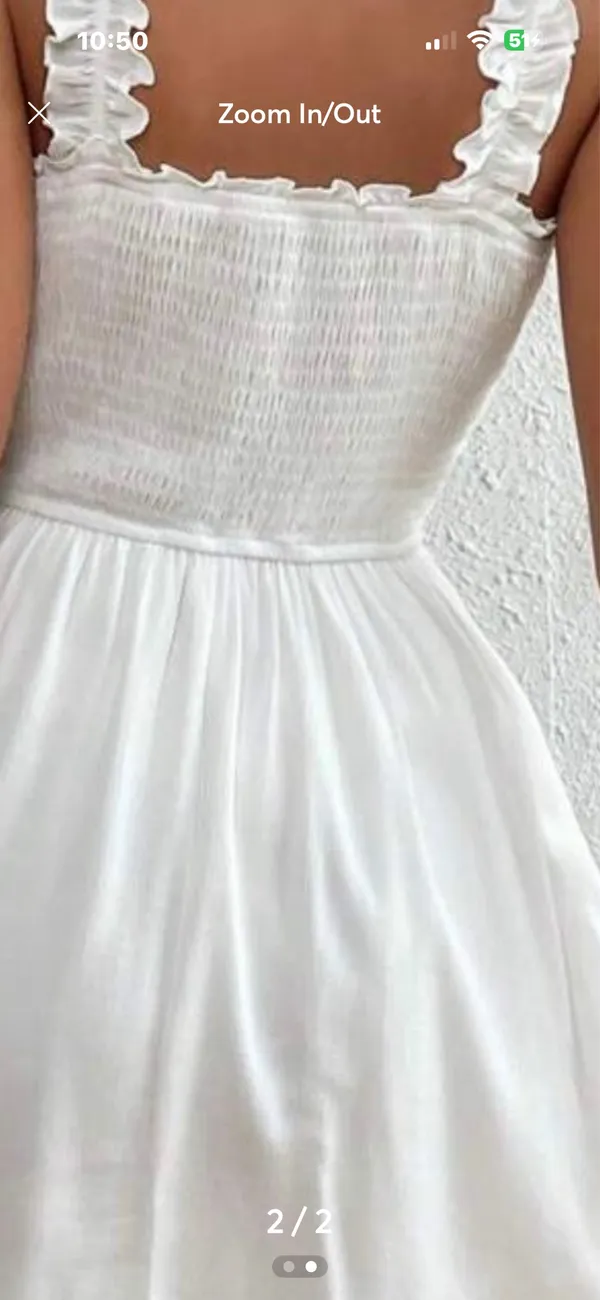 White frill trim cami dress size Xl - Image 2