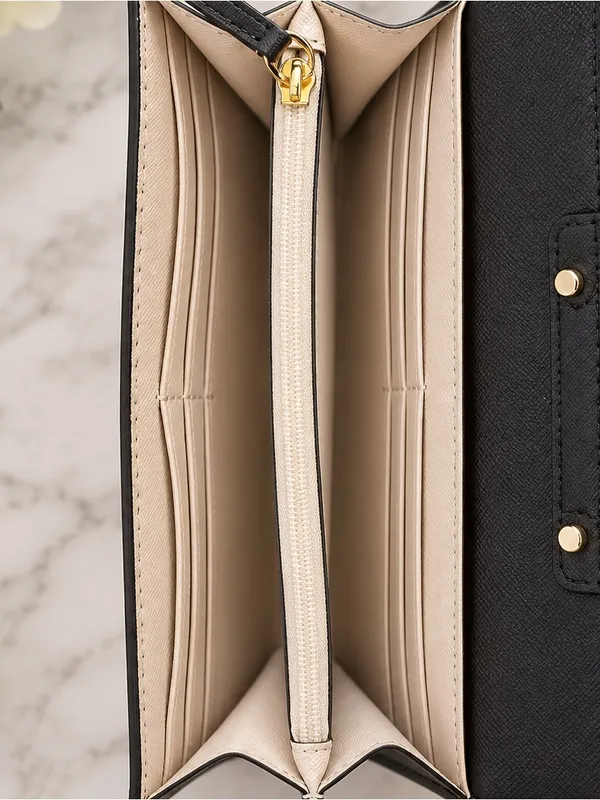 Kate Spade Eva Wallet On Gold Chain Leather Strap Crossbody Minimalist EUC - Image 5