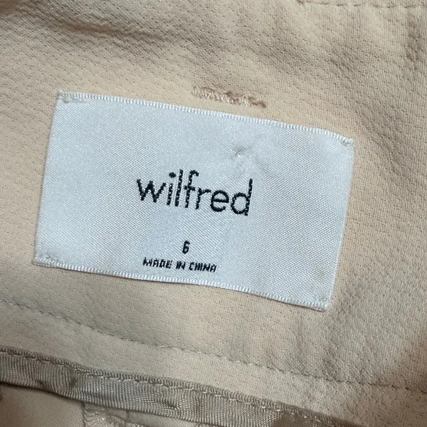 Wilfred Aritzia Tan Beige Paperbag Waist High Rise Belted Shorts Size 6 95396 - Image 4
