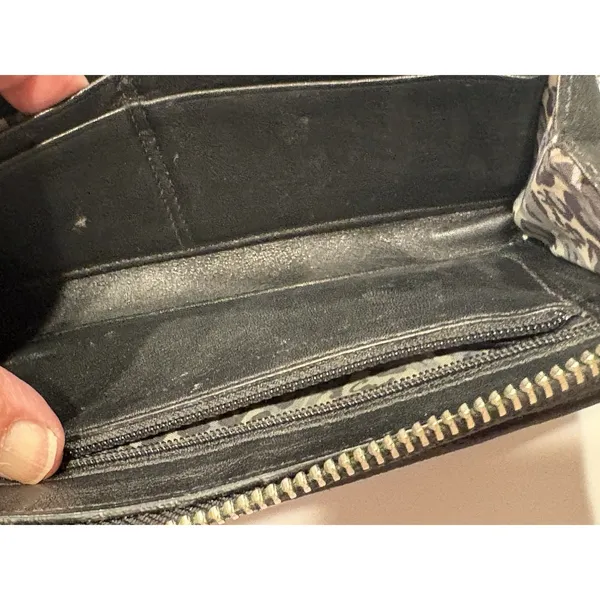 Coach Poppy Black Patent Zip-Around Wallet Wristlet featuring - Image 5