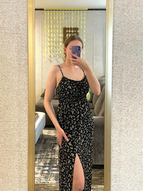 Black Floral Dress - Image 2