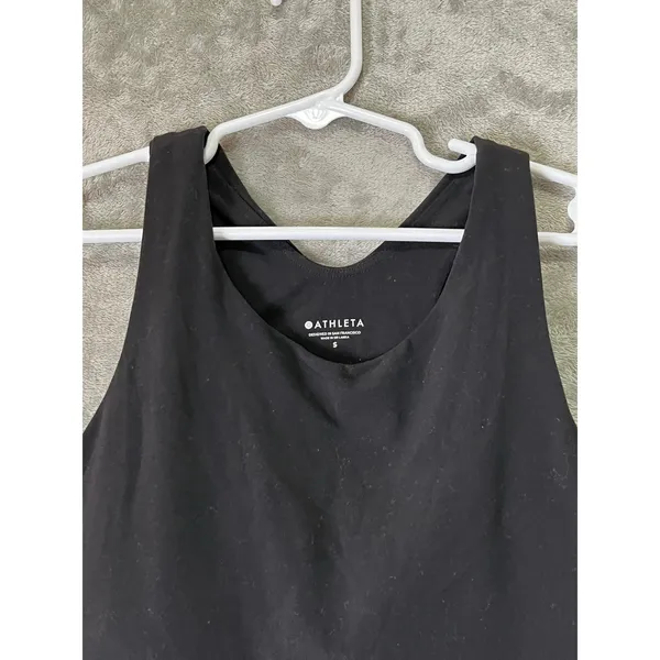 Athleta Conscious Crop Sports Bra Top Black Racerback Size Small Athleisure - Image 2