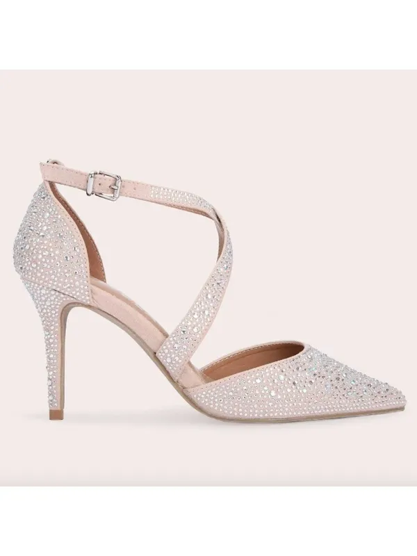 Carvela Kross Jewel Court Heels Glam EU 40.5 Neutral Jewel Crystal Rhinestone - Image 2
