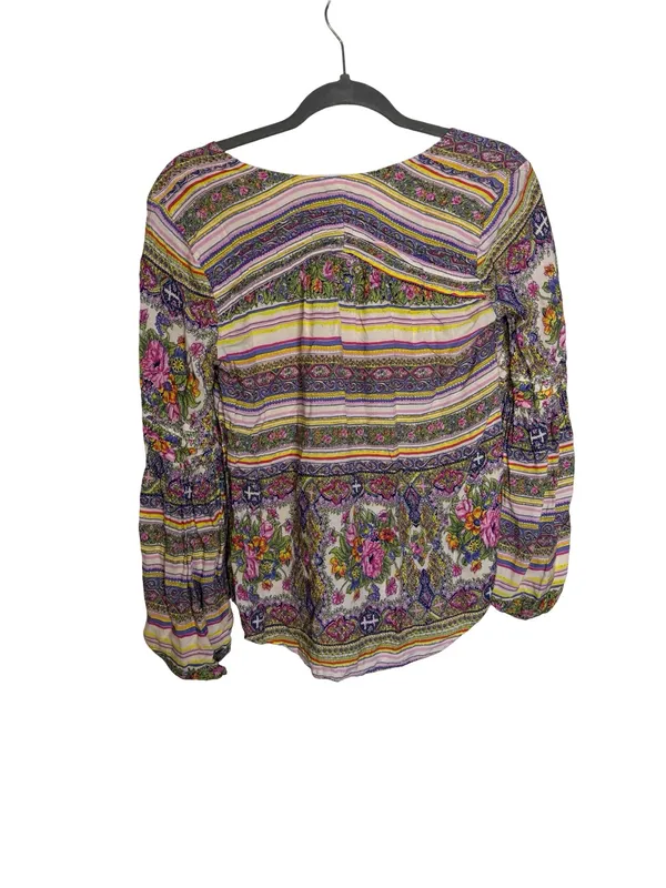 🌸 Maeve by Anthropologie Floral Boho Blouse XS Puff Sleeve Peasant Top‎ 🌸 - Image 6