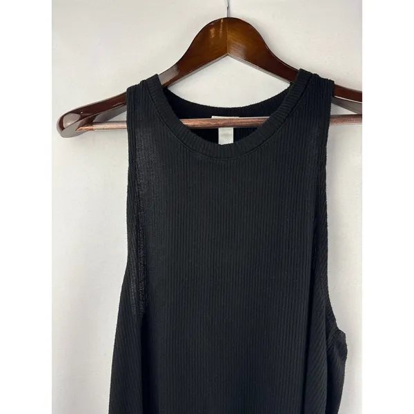 Women’s Eberjey Small Black Ribbed Tank Top - Image 2